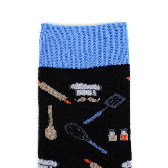Women's Chef Novelty Fun Socks Black - Picture 4 of 6